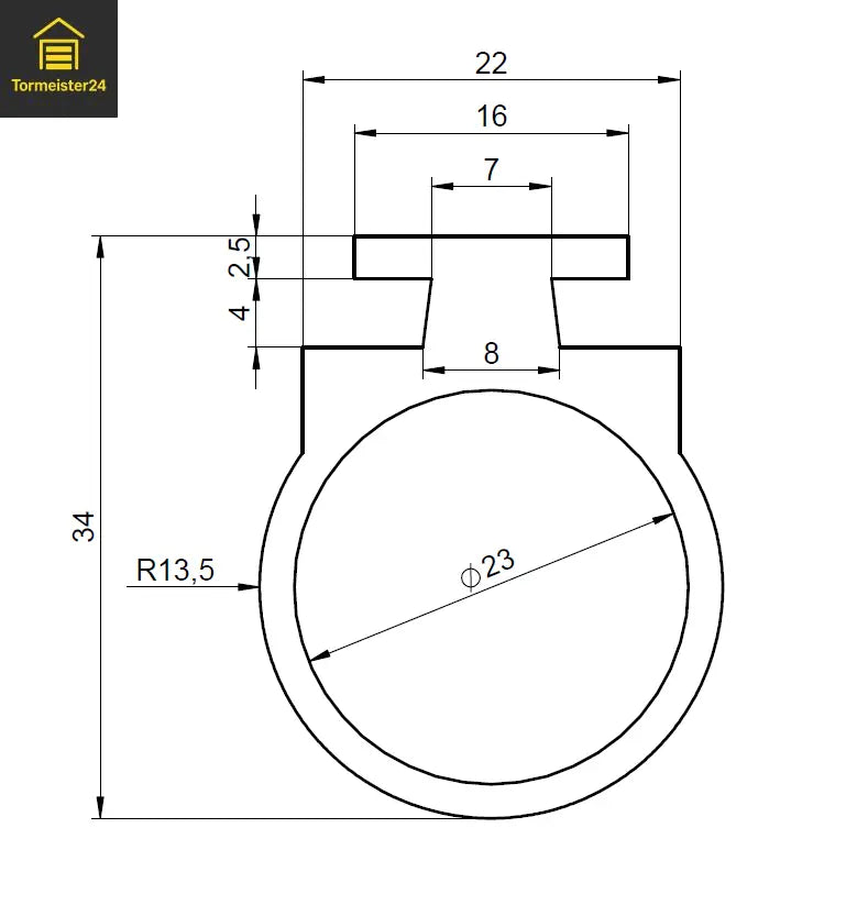 Gummiprofil voor Rolladen met 20 mm Kammer