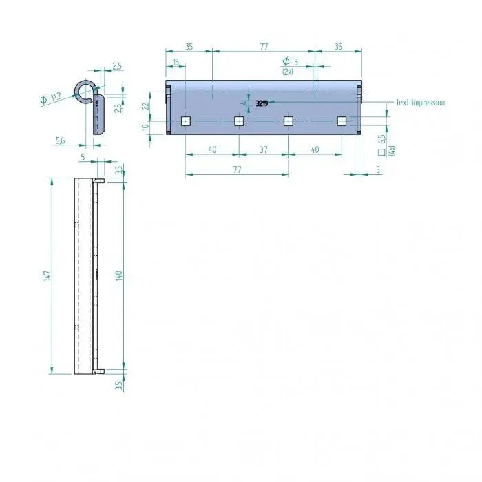 ConDoor Doppelrollenhalter accessoires deurblad