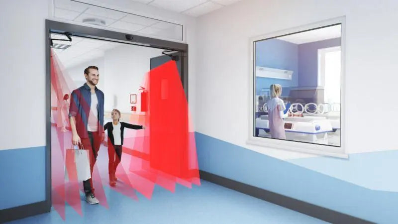 Marantec LZR-FLATSCAN SW laserscanner voor vleugeldeuren en vouwdeuren, 2er-set Marantec