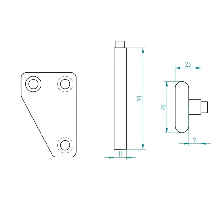 Tandem looprol kurz bodemconsole LPS200-250 Links