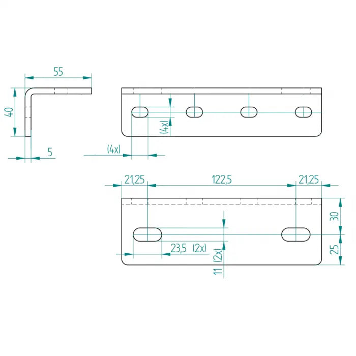 Verzinkte Corner Bracket 5 mm staal
