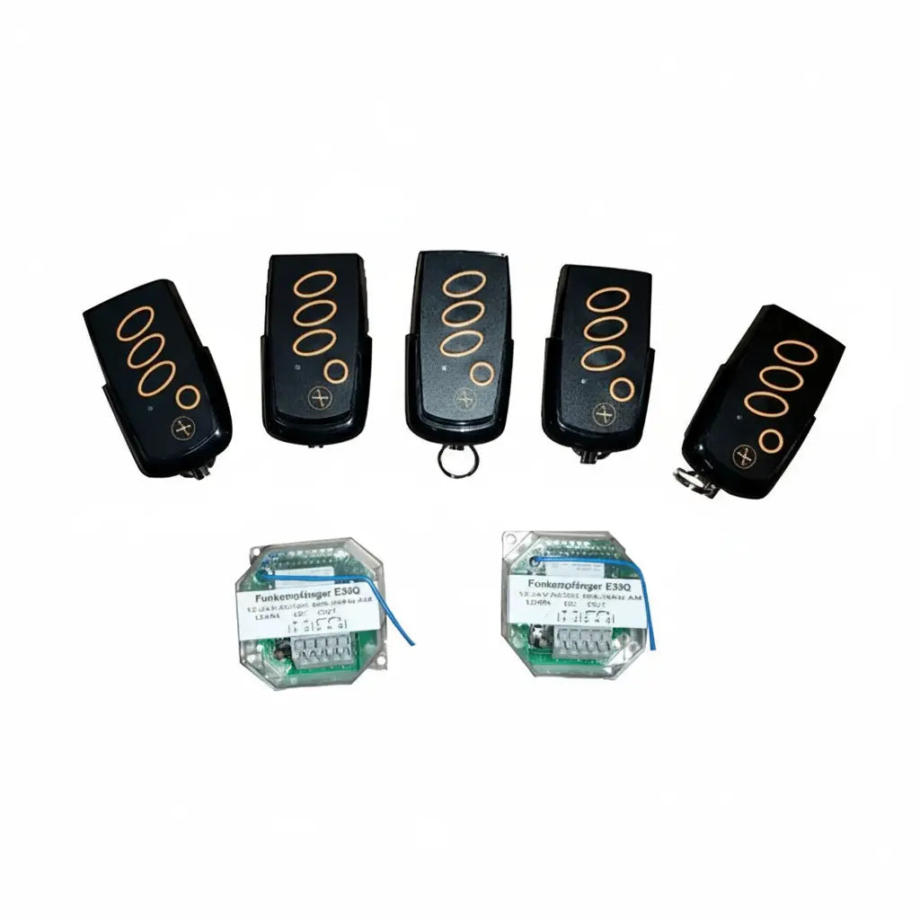 Garagentor-Handsender von Tormeister24 als Ersatzfernbedienung für Torantriebe mit 433 MHz oder 868 MHz Funktechnik, passend für Garagentor, Hoftor und Industrietor.