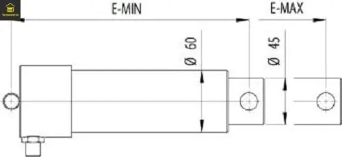 Hafa Klappkeil Hydraulikzylinder Hub 100 mm