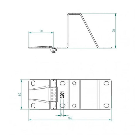 Montagefertiger Beschlagsatz mit 45 mm Lochabstand