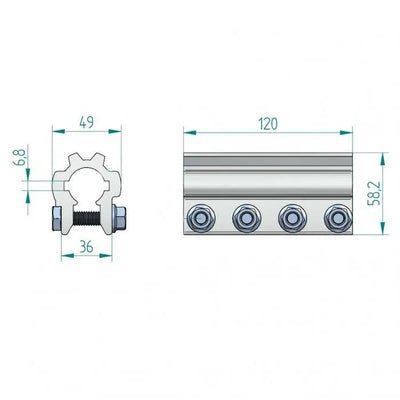Feste Kupplung L= 120 mm 1" Zoll voor Industrie - sectionaaldeuren - Tormeister24Feste Kupplung L= 120 mm 1" Zoll voor Industrie - sectionaaldeuren