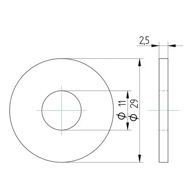 Flache Scheibe M10 x 30 mm Schweighöfer poorten