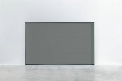 garagedeur SATIN Plano RAL 9007 Graualuminium – glatte oppervlak in modernem Grauton