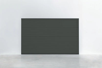 garagedeur Stucco Colore RAL 7022 – elegante oppervlak in Umbragrau met strukturierter Stucco-Optik