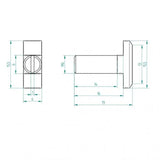 Hammerkopf Bolzen M6 x 15 mm - Tormeister24Hammerkopf Bolzen M6 x 15 mm