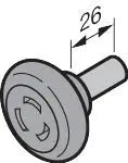 looprol, tussen met 40 mm Achse, beslag N, L, BL, Z, BZ