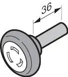 looprol, unten met 50 mm Achse, beslag N, L, BL, H