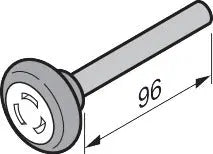 Hörmann looprol garagedeur, unten met 110 mm Achse, beslag Z, BZ Nutzlänge ab Rolle bis Ende = 95 mm

