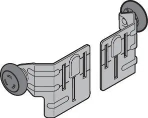 rolhouder RH023 Links, RAL 9002 (voor Z-beslag)