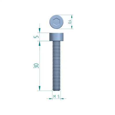 Binnenzeskantschroef M5 x 30 Schweighöfer Tore
