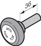 looprol, unten met 50 mm Achse, beslag N, L, BL, H