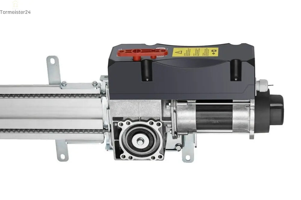 Robuste Stahlrollenkette in GIGAline Laufschieneneinheit
