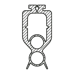 Marantec Torabschlussprofil (2 Kammern) 29x58 mm, 14 mm-Optosensoren Marantec
