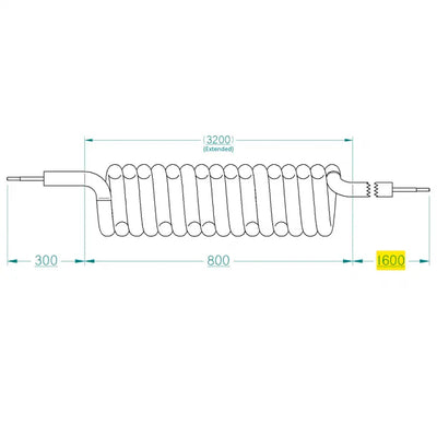 Pro-Line CND1 Spiralkabel 1,6mtr OPTO-Sensoren / contactlijst UNI inkl. Widerstand / max. Torhöhe 3550 mm Schweighöfer poorten