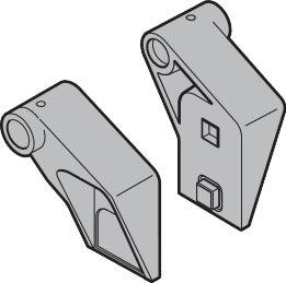 Rollenhalter RH025 links, RAL 9002