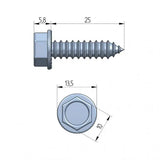 Schraube 25 mm - Kopf 10 mm - Tormeister24Schraube 25 mm - Kopf 10 mm