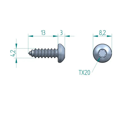 Schroef 4.2 x 13 Torx Schweighöfer Tore