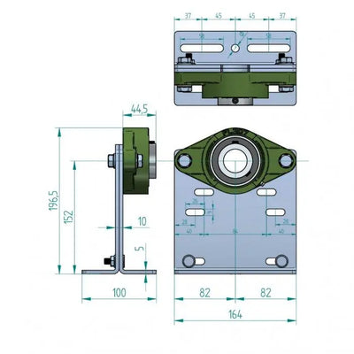 Schwere lagerconsole 1¼" 152 mm komplett - Tormeister24Schwere lagerconsole 1¼" 152 mm komplett