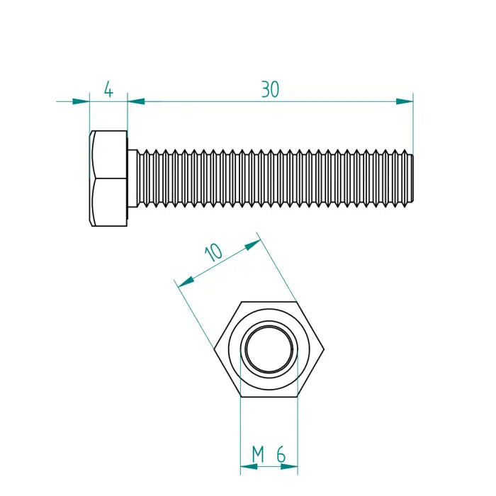 Sechskantbolzen M6 x 30 Schweighöfer poorten