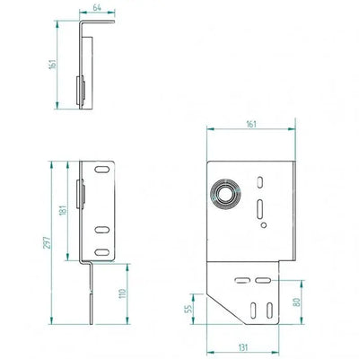 zijlagerconsole 127 mm/Z15/1" Rechts - Tormeister24Seitenlagerkonsole 127 mm/Z15/1" Rechts
