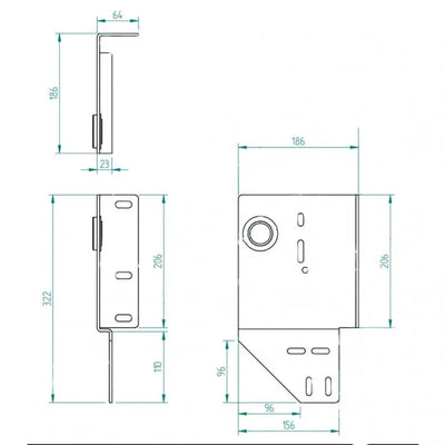 zijlagerconsole 152 mm/Z15/1¼" Links - Tormeister24Seitenlagerkonsole 152 mm/Z15/1¼" Links