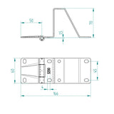 Industrietor Scharnier ST1V verzinkter Stahl