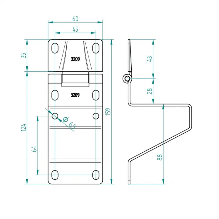 Seitenscharnier Fingerschutz ST9V