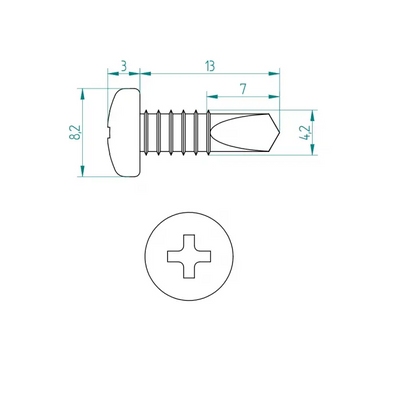 Zelfborende schroef 13 mm Schweighöfer Tore