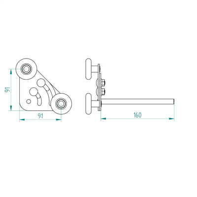 Tandem looprol justierbar lang 11 mm