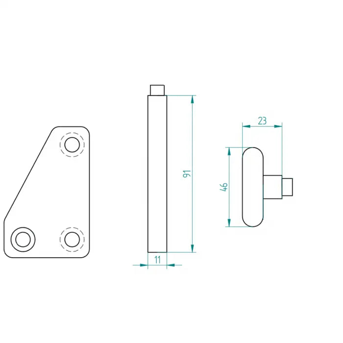 Korte tandemlooprol, bodemconsole LPS200-250 rechts