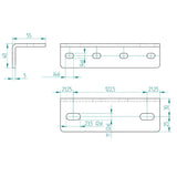 Verzinkte Corner Bracket 5 mm Stahl