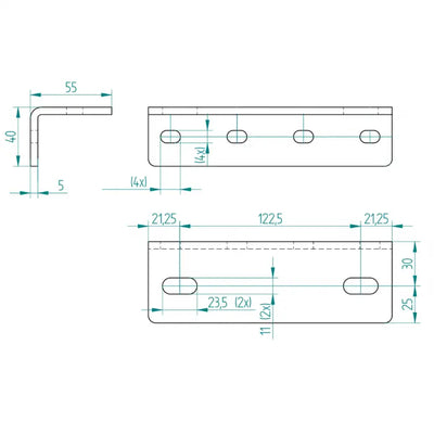 Verzinkte Corner Bracket 5 mm staal