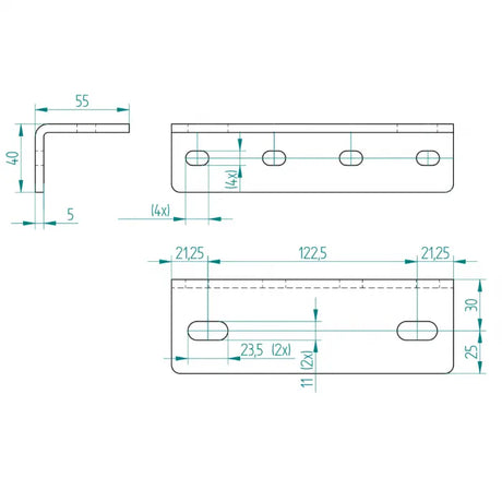 Verzinkte Corner Bracket 5 mm Stahl